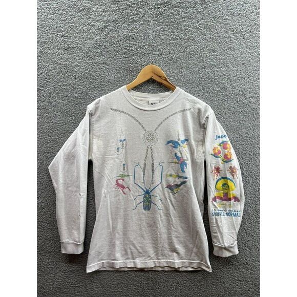 Virgil Normal LA Adult Entertainment I Love Daisies Souvenir White Longsleeve - Picture 1 of 4